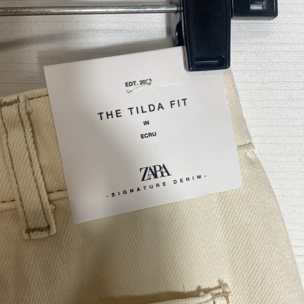 Zara Slim Fit/Flared Leg/High Waist Denim Size 42 USA 10 - Picture 10 of 12